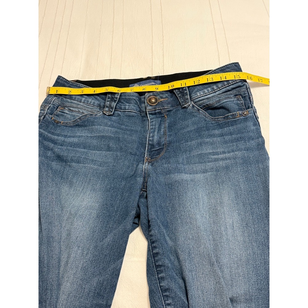 Democracy Ab solution Straight Leg Jeans Medium Wash Blue Size 8 Stretch Denim - Picture 4 of 5